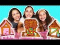 CHOCOLATE GINGERBREAD HOUSE DECORATING CHALLENGE (Haschak Sisters)