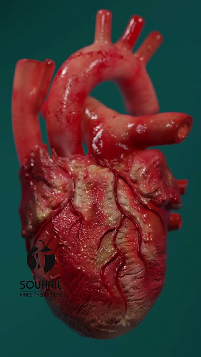 3d animation of a human heart beating