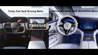 Tesla Full Self driving Beta VS Mercedes-Benz DrivePilot Beta 2021