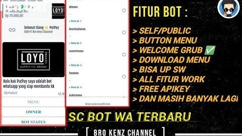SC BOT WA TERBARU 100% NO ENC | FITUR BANYAK | PART 2