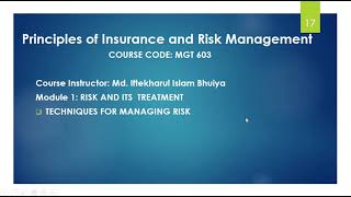 Techniques for Managing Risk