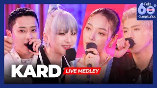 [4K LIVE][KARD]🎵Lo Siento,Ring the Alarm,Hola Hola,Red Moon,Dímelo🎵KBS WORLD Spanish 카드 스페인어 노래 메들리