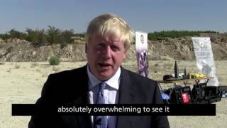 Foreign Secretary Boris Johnson visits Syrian refugee camp near Gaziantep, Turkey