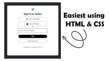 Create responsive Twitter login page using Html and CSS - HTML CSS tutorials for beginners
