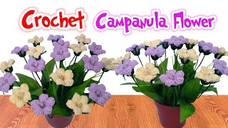 How To Crochet Flowers Campanula || Purple Flowers