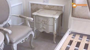 Hoàn thiện tab đầu giường nhập khẩu phong cách tân cổ điển biệt thự chị Hằng - Vũng Tàu