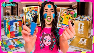 The stickers from the World Cup album decided my makeup!