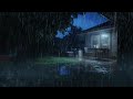 🌧️ Calm Night Ambience | Rain in Suburban Backyard for Deep Sleep and Stress Relief