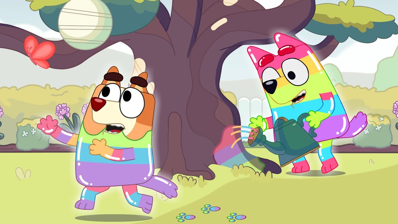 Bluey plants a tree with Bandit Bluey playing with Dad Bluey Full Episodes Bluey Animation