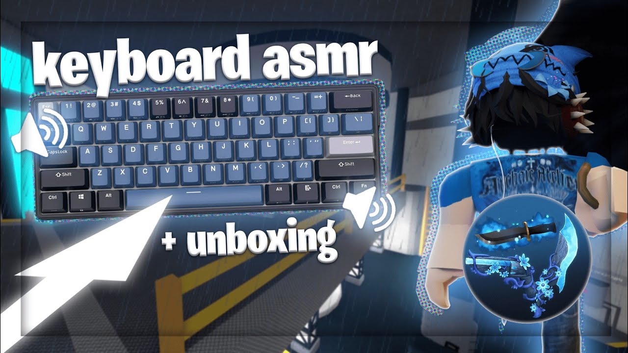 MM2 UNBOXING NEW KEYBOARD + KEYBOARD ASMR and RAIN SOUNDS (Gameplay Video | ROYALKLUDGE COLLAB)