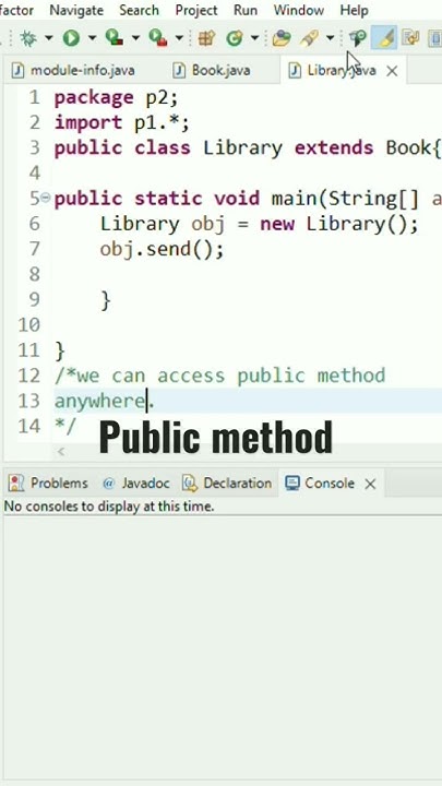 public access modifier in java - YouTube
