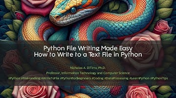 Python File Writing Made Easy - How to Write to a Text File in Python  - 030123D02