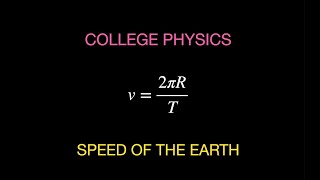 Physics Problem: Calculating the Speed of the Earth