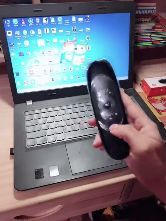 paired Air Mouse on laptop