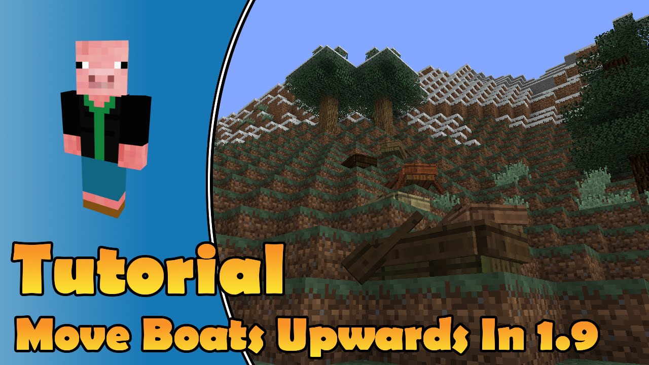 minecraft - move boats upwards - minecraft 1.9 - youtube