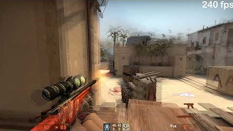 60 fps vs 120 fps vs 240 fps frame blending csgo [awp dm]