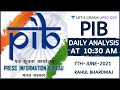 Daily PIB Analysis | 7-June-2021 | UPSC CSE/IAS 2021/2022 | Rahul Bhardwaj