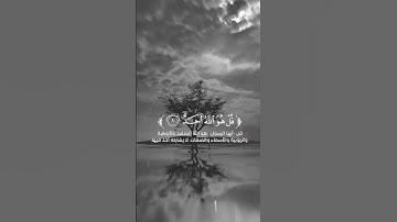 سورة الإخلاص بصوت خاشع ومؤثر #قران_كريم #قرآن #تلاوة_هادئة #تلاوة_خاشعة #quran #القرآن_الكريم #تلاوة