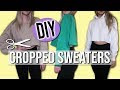 HOW TO DIY CROP SWEATERS + HOODIES!