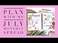 PLAN WITH ME | CLASSIC JULY MONTHLY SPREAD | THE HAPPY PLANNER
