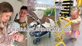 EN LØRDAG MED OS: Unboxer barnevognen, en tur i Harald Nyborg + Bilka og hygger med Alma