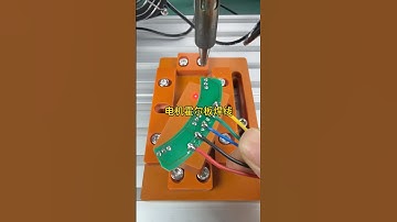 Motor Hall element circuit board solder wire 5 solder points using semi-automatic soldering machine