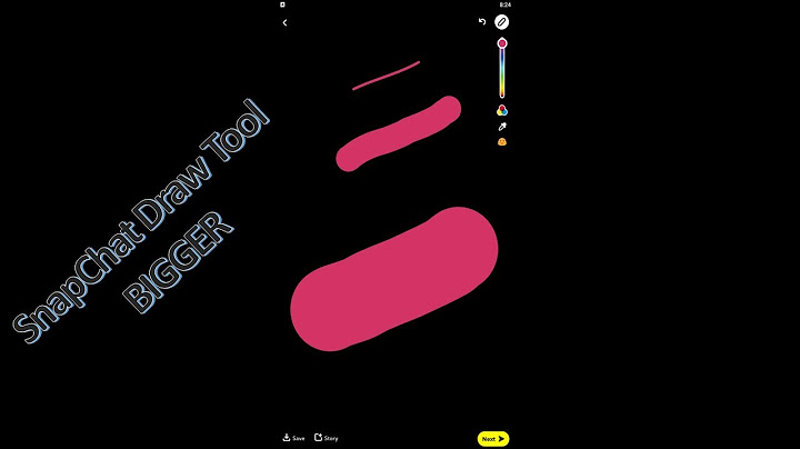 How to make the draw tool bigger on snapchat