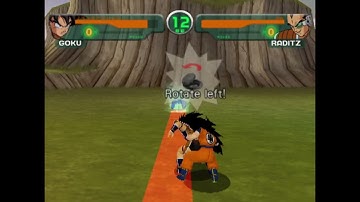 Rotate the Analog Sticks to Keep Raditz Center for Special Beam Cannon - Dragon Ball Z Budokai