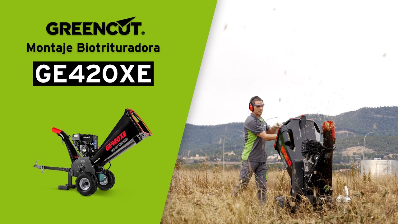 GREENCUT GE212X-B - Biotrituradora gasolina de 212cc y 5kw, diametro corte  50mm, saco 64L, ruedas y asa para transporte : : Jardín