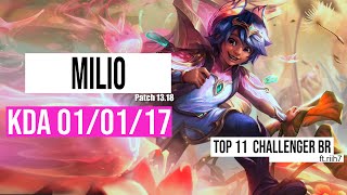 Milio vs Rakan Sup | TOP 11 | BR Challenger Patch 13.18 Season 13