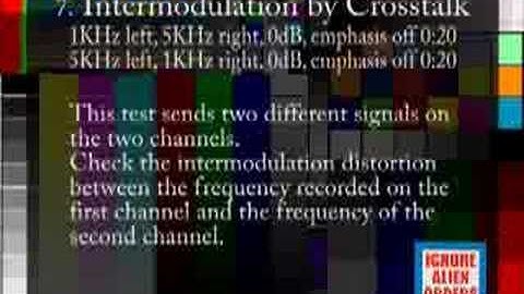 A/V Test 07 ~ Intermodulation by Crosstalk