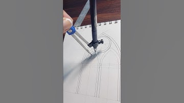 Easy steps to draw gothic architecture window🪟 #art #drawing #shortsfeed #architectural #shorts