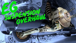 COMPLETE Suspension & Brake OVERHAUL in 15 Minutes! - Civic EG Track Car Build - PART 1