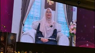Video speech  Dr. Hajah Hakimah Binti Yusoff, CEO of JAKIM, Halal  Malaysia event18 Sept 2024