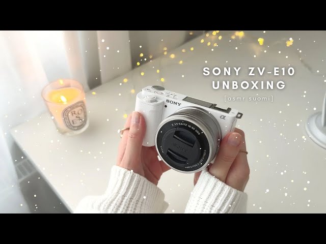 ASMR suomi | Sony ZV-E10 unboxing ja esittely - uusi kamera 📷