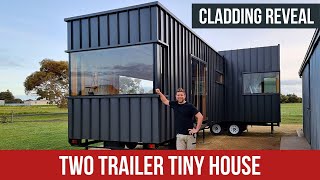 Ep. 26 - EXTERIOR FINISHED final reveal of cladding - Tiny House Build Update