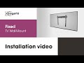 How to install your large tv with fixed elite tv wall mount flat against the wall   vogels