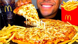 Asmr Cheesiest Cheese Pizza Mcdonalds French Fries Eating Show Mouth Sounds No Talking Mukban