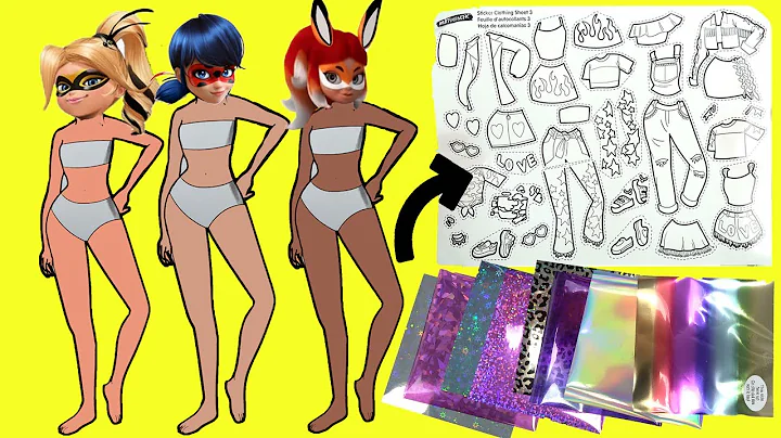 Miraculous Ladybug DIY Paper Doll Fashions for Rena Rouge, Queen Bee, and Ladybug! Inkfluencer Style