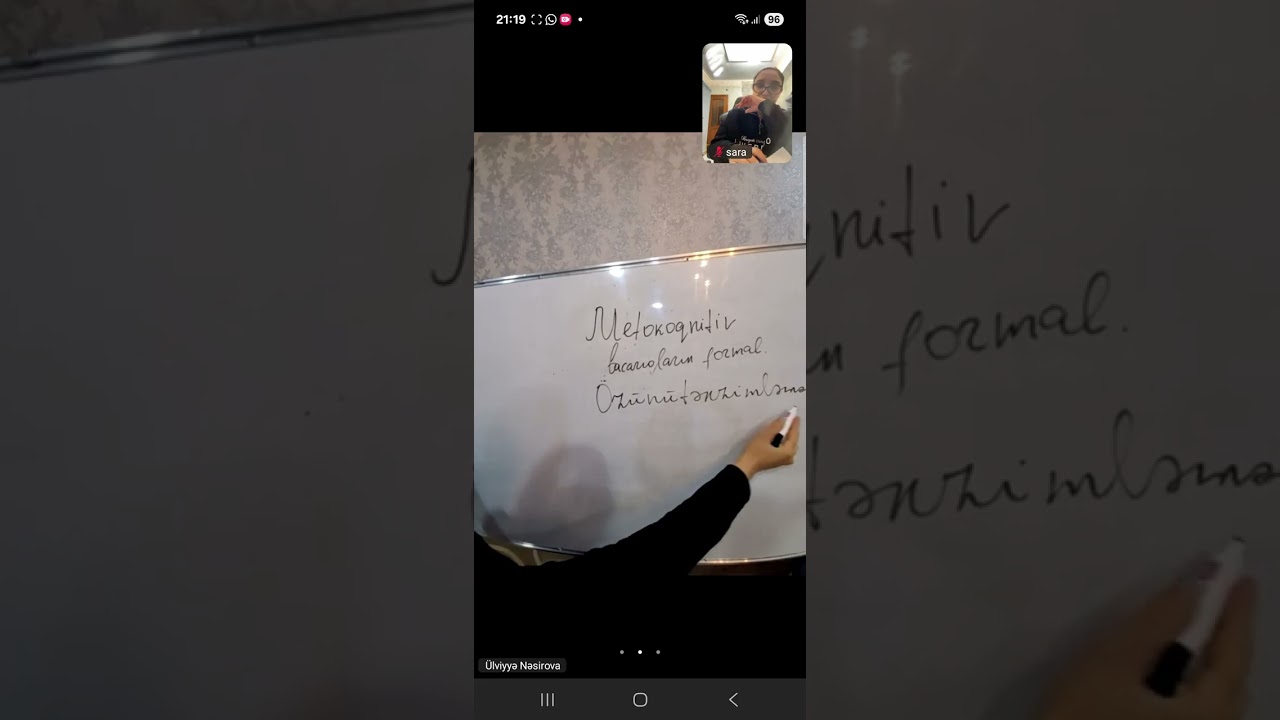 Metokoqnitiv bacarıqların formalaşdırılması.