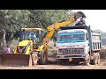 JCB 3dx Backhoe Fully Loading Black Mud with Tata Truck | JCB Ki Khudai | JCB and Truck