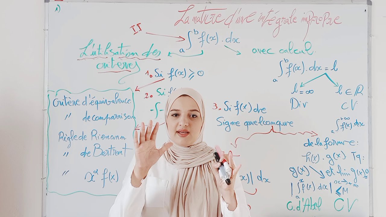 la nature d'une intégrales impropres||résumé ||bac+2