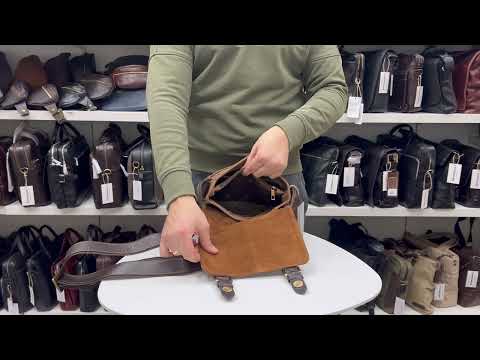 Сумка через плече із вінтажної шкіри Visconti 16012 OIL TAN Rumba video