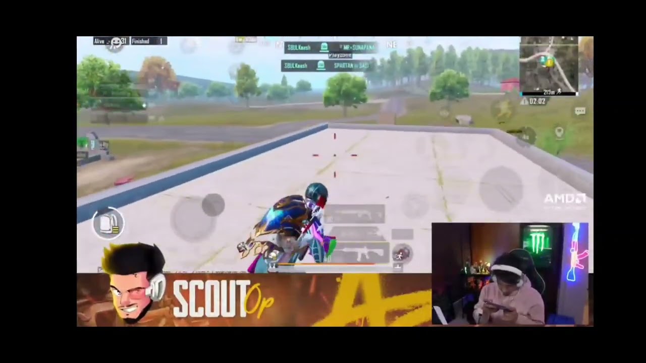 Kaash 1v4 | Scout Shocking Reaction | Unbelievable clutch| BGMI | 