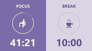 4 Hour Lavender Aesthetic Pomodoro Timer ⏳ Space Music & Ambient Focus (50/10)