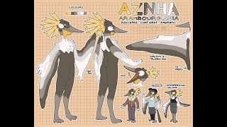 Aznha - OC Reference Sheet Speedpaint