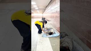 Giving Food To Poor People | Helping Poor People | Poor People Help Video | Helping Video #shorts Wealth