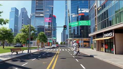 Futuristic AI City - Robots, Drones & Smart Technology | AI Generated Video