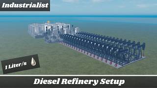 Diesel Refinery Setup | Mid Game Tutorial | Roblox Industrialist
