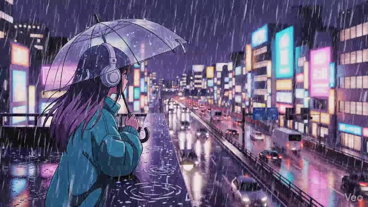 Soft Rain at Night 🌧️ Japanese City Lofi Beats